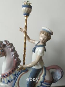 Lladro Porcelain'Boy on Carousel Horse' Figurine Retired 2001 #1470 See Photos