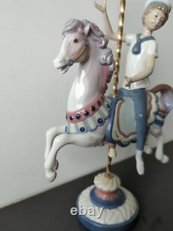 Lladro Porcelain'Boy on Carousel Horse' Figurine Retired 2001 #1470 See Photos