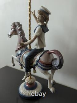Lladro Porcelain'Boy on Carousel Horse' Figurine Retired 2001 #1470 See Photos