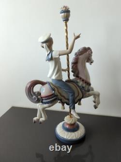 Lladro Porcelain'Boy on Carousel Horse' Figurine Retired 2001 #1470 See Photos