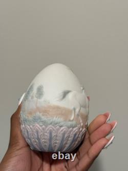 Lladró Porcelain Decorative Egg Horse Scene 1995 Made in Spain