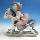Lladro Porcelain Figure 5769 Faithful Steed Girl On Rocking Horse 7 Inches