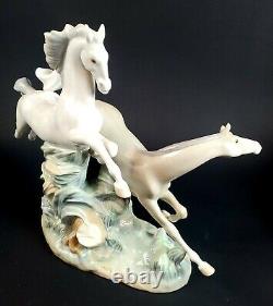 Lladro Porcelain Figurine 4655 Galloping Horses LARGE 15 PERFECT