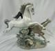 Lladro Porcelain Horses Galloping Figurine #4655 Made In Spain 12h
