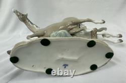 Lladro Porcelain Horses Galloping Figurine #4655 Made in Spain 12H