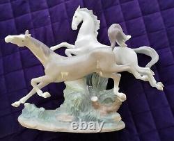 Lladro Porcelain Horses Galloping Figurine 4655 Retired