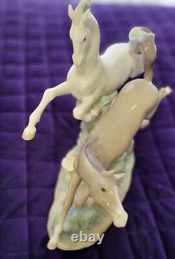 Lladro Porcelain Horses Galloping Figurine 4655 Retired