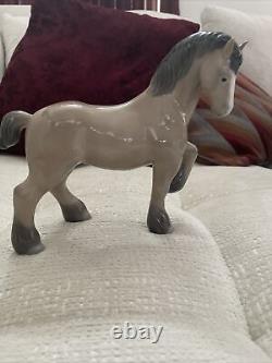 Lladro Porcelain Percheron Draft Horse #4862 Prancing Vincent Martinez