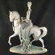Lladro Porcelain Woman On Horse Figurine #4516-very Good Condition-see Photos