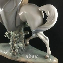 Lladro Porcelain Woman On Horse Figurine #4516-Very Good Condition-See Photos