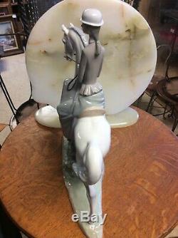 Lladro Porcelain Woman On Horse Figurine # 4516-excellent Condition