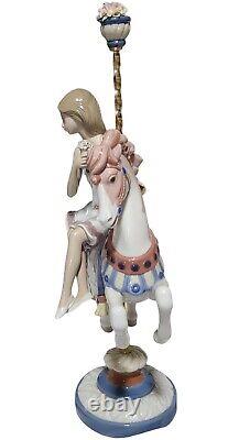 Lladro Retired 1985 Girl On A Carrousel Horse By Jose Puche Made In Japan DAISA