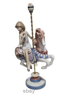 Lladro Retired 1985 Girl On A Carrousel Horse By Jose Puche Made In Japan DAISA