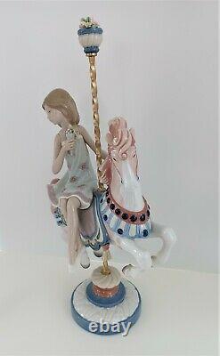 Lladro Retired Collectibles Figurine Girl On Carousel Horse No Box