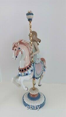 Lladro Retired Collectibles Figurine Girl On Carousel Horse No Box