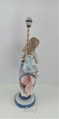 Lladro Retired Collectibles Figurine Girl On Carousel Horse No Box