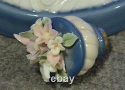 Lladro Retired Figurine Girl On Carousel Horse Some Pole Flowers Missing