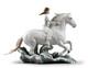 Lladro Riding Her Horse On Seashore Figurine Matte White 01009371