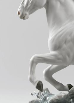 Lladro Riding Her Horse on Seashore Figurine Matte White 01009371