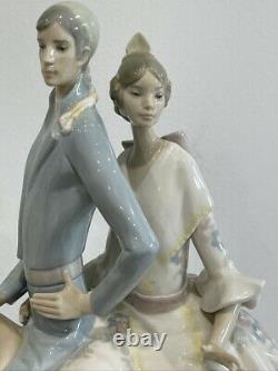 Lladro Valencians Group #4648 Perfect Condition, Man And Woman On Horse