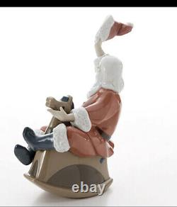 Lladro porcelain Santa On A Rocking Horse What A Fun Ride