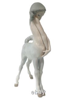 Lladro' porcelain female front horse in the rear vintage retired 4-23A signed