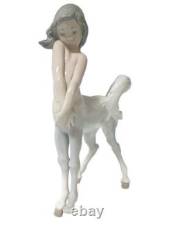 Lladro' porcelain female front horse in the rear vintage retired 4-23A signed