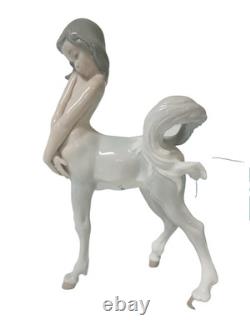 Lladro' porcelain female front horse in the rear vintage retired 4-23A signed