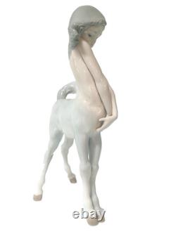Lladro' porcelain female front horse in the rear vintage retired 4-23A signed