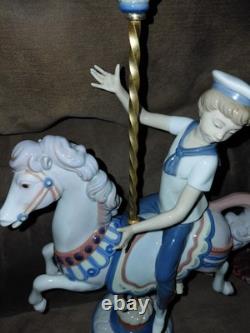 Lladro signed Boy on Carousel Horse Porcelain Figurine #1470 Missing Finger
