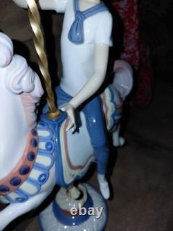 Lladro signed Boy on Carousel Horse Porcelain Figurine #1470 Missing Finger