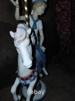 Lladro signed Boy on Carousel Horse Porcelain Figurine #1470 Missing Finger