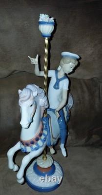 Lladro signed Boy on Carousel Horse Porcelain Figurine #1470 Missing Finger