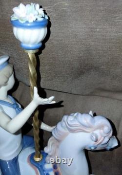 Lladro signed Boy on Carousel Horse Porcelain Figurine #1470 Missing Finger