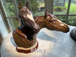 Lladro two horses heads porcelain sculpture 3511 designed by Jose Roig 1970