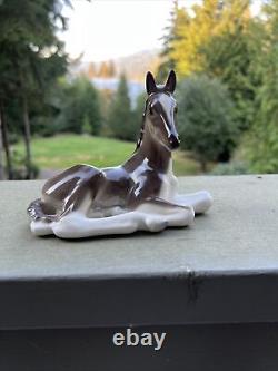 Lomonosov PORCELAIN Figurine HORSE. Hand Painted. UNIQUE. RARE