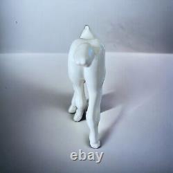 Lomonosov USSR Porcelain Grazing White Foal Horse Large Rare Figurine