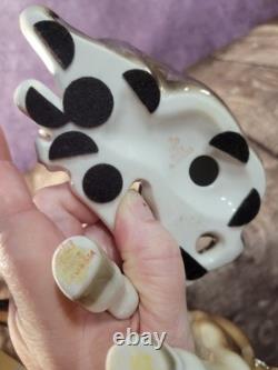 Lomonosov Vintage Imperial Porcelain Brown Grazing Foal & Resting Foal