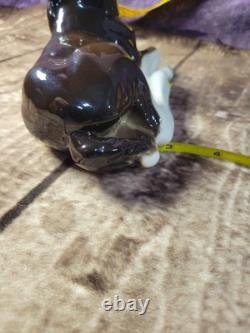 Lomonosov Vintage Imperial Porcelain Brown Grazing Foal & Resting Foal