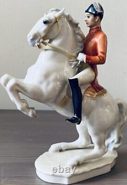 Lorenz Hutschenreuther Carl Werner Porcelain Lipizzaner Horse Rider Wien Austria