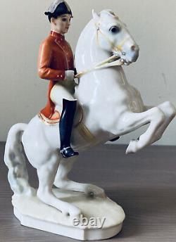 Lorenz Hutschenreuther Carl Werner Porcelain Lipizzaner Horse Rider Wien Austria