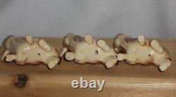 Lot #14 Vintage Discontinued HR Hagen Renaker Mini Cartoon 5 Bulls 1 Cow & Calf