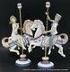 Lot 2 Lladro Porcelain Carousel Figurine Girl And Boy On Horse #1469 #1470