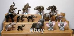 Lot 22 Vintage Disc Hagen Renaker Mini Circus Elephants DW & More Elephants