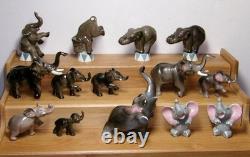 Lot 22 Vintage Disc Hagen Renaker Mini Circus Elephants DW & More Elephants