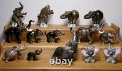 Lot 22 Vintage Disc Hagen Renaker Mini Circus Elephants DW & More Elephants