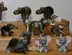 Lot 22 Vintage Disc Hagen Renaker Mini Circus Elephants DW & More Elephants