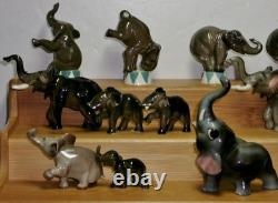 Lot 22 Vintage Disc Hagen Renaker Mini Circus Elephants DW & More Elephants