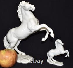 Lot. Hutschenreuther Porcelain Horse Figurines. Large One-11inch Tall