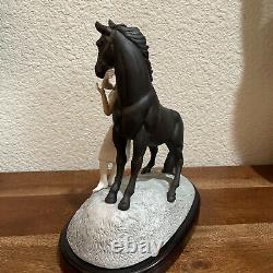 Louis Icart Figurine 1930 Jeunesse Girl With Horse Fine Porcelain Japan Mint